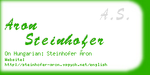 aron steinhofer business card